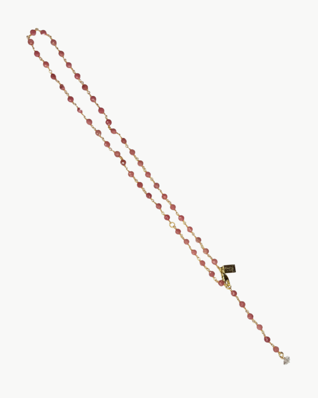 SEPT BIRTHSTONE NECKLACE IN PINK SAPPHIRE - Romi Boutique