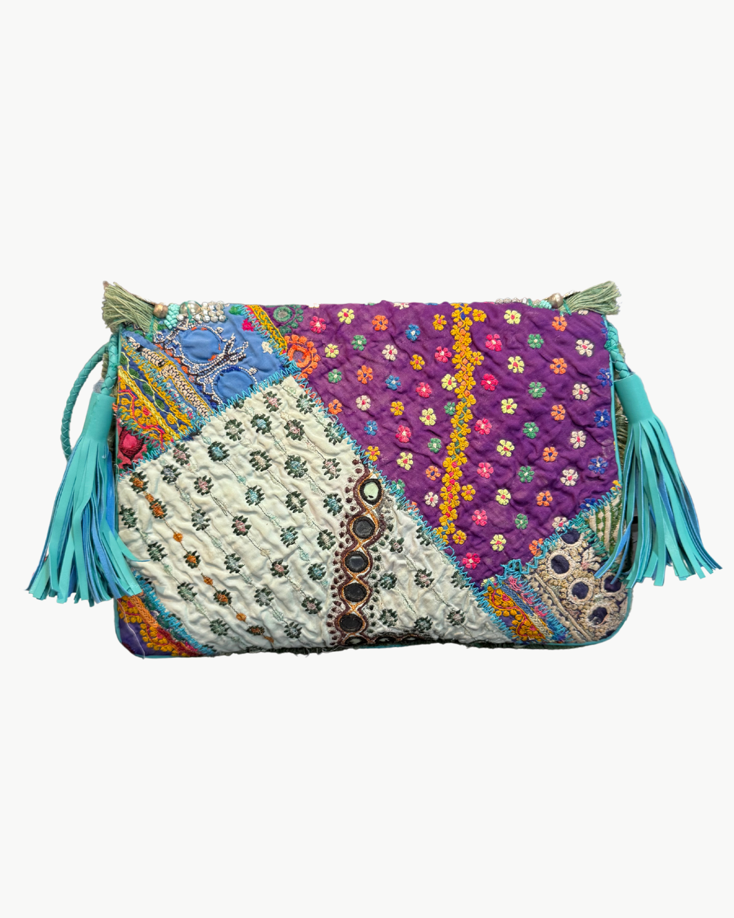 BANJARA CLUTCH IN TURQUOISE