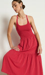 Nation Penelope Cross Back Midi Dress at Romi Boutique