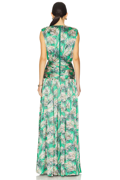 ROMI HAVANNA GOWN IN GREEN MULTI