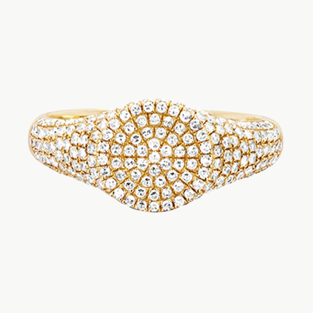 EF Collection Diamond Signet Ring at Romi Boutique