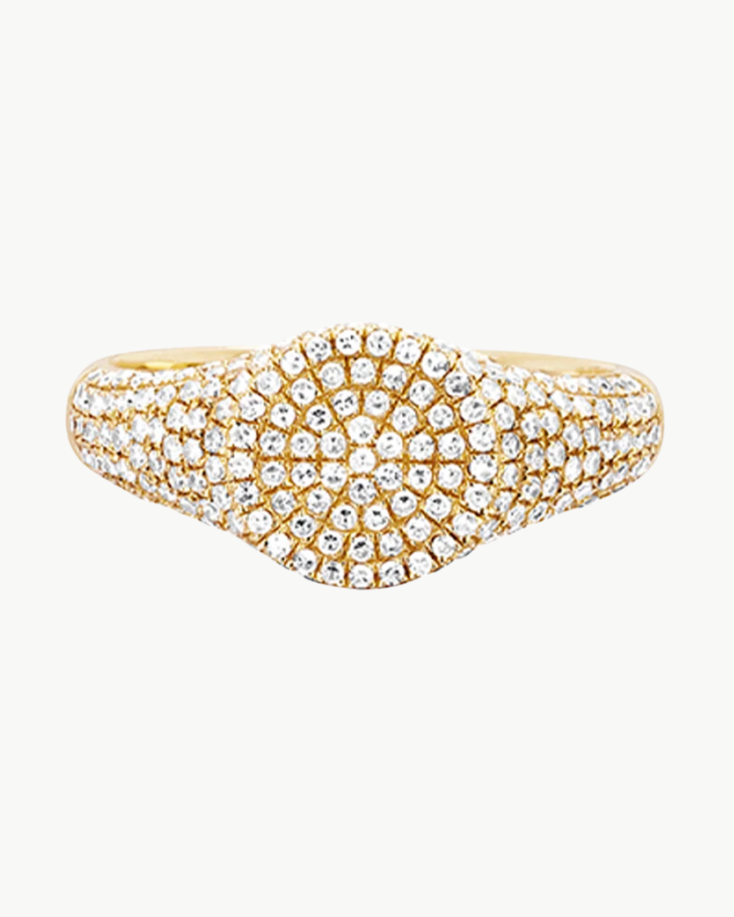 DIAMOND SIGNET RING IN 14K YELLOW GOLD