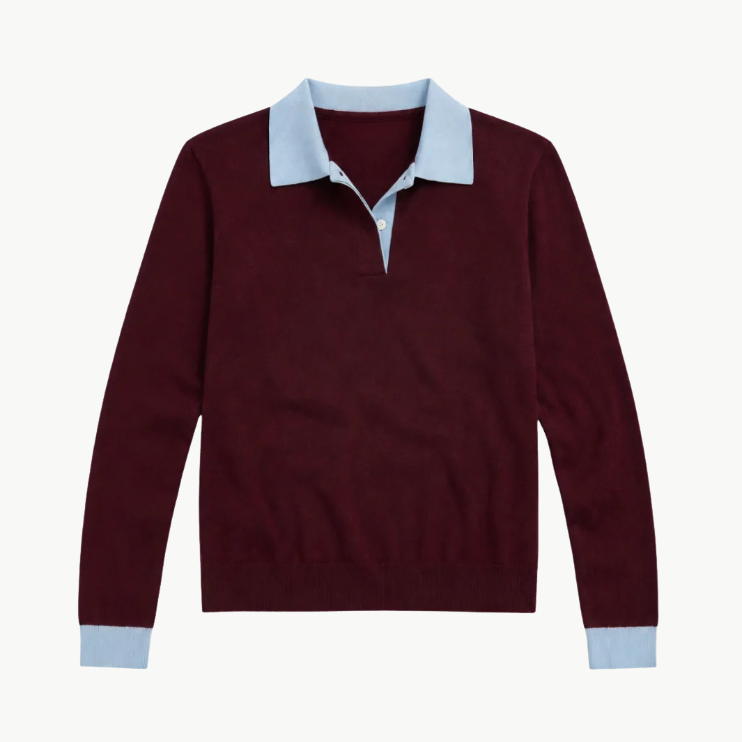 Superfine Merino Polo Sweater