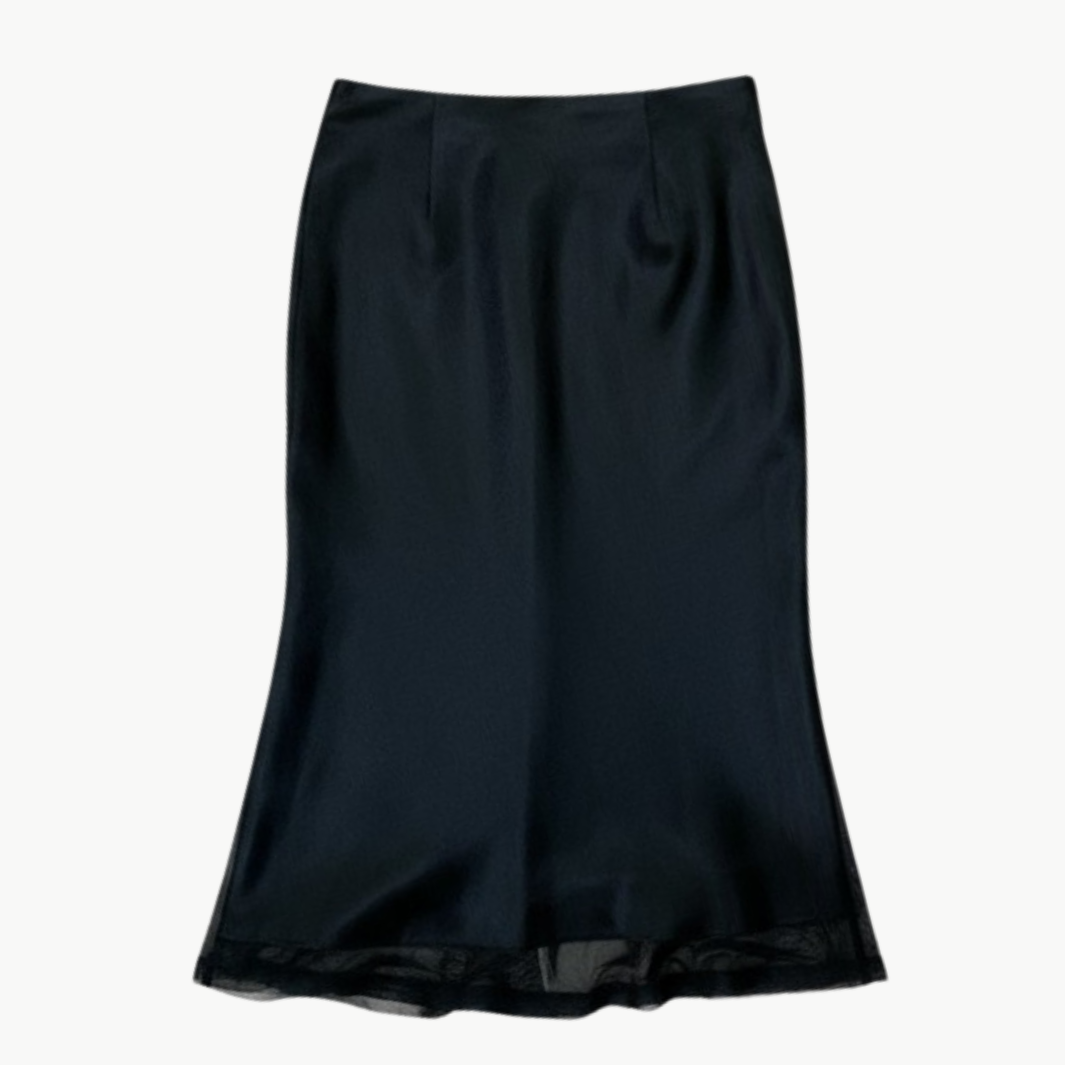 Brazeau Tricot Silk Lady Skirt at Romi Boutique