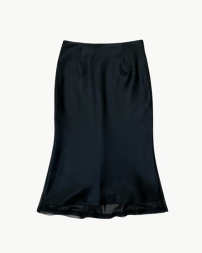 SILK LADY SKIRT IN BLACK - Romi Boutique