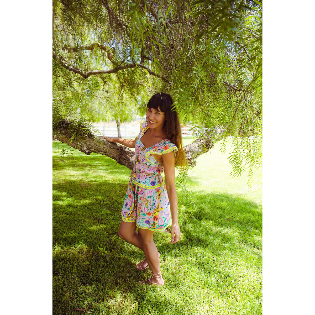 FLEUR MINI DRESS IN SUNSHINE PRINT