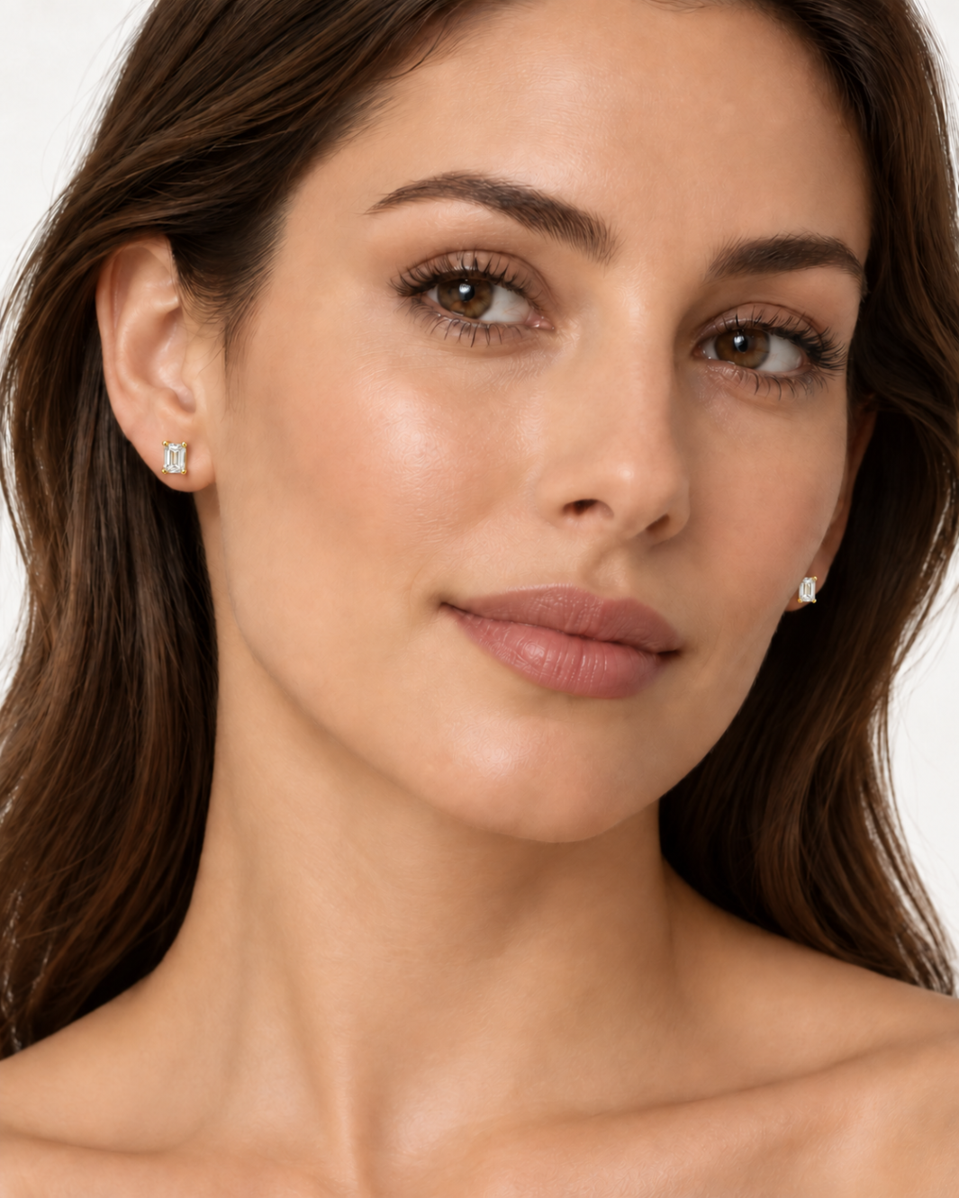 Delicate Baguette Diamond Studs