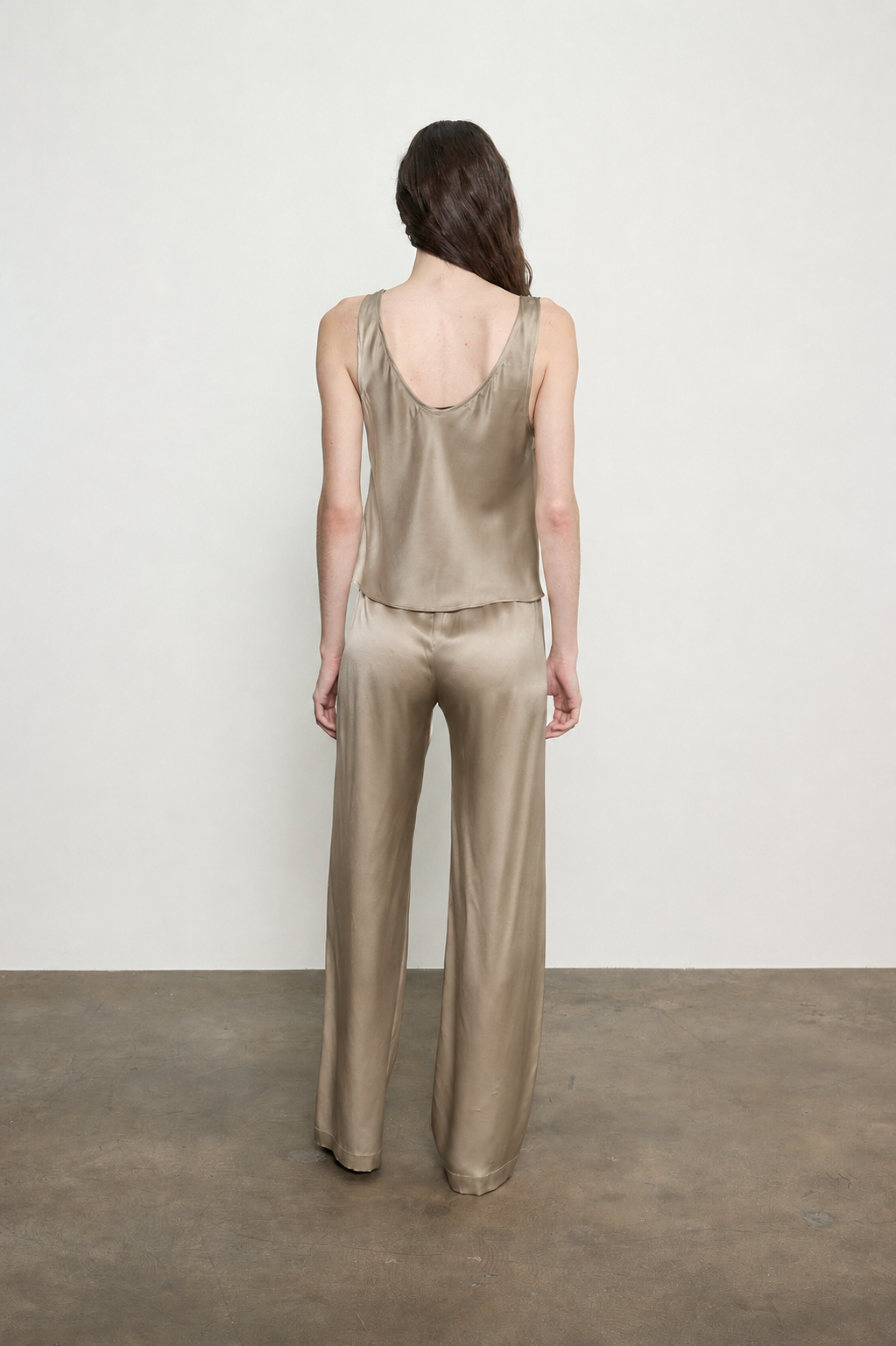Silk Satin U Tank
