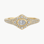 EF Collection Oval Diamond Daphne Signet Ring at Romi Boutique