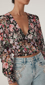 Generation Love AVANNA FLORAL WRAP BLOUSE at Romi Boutique
