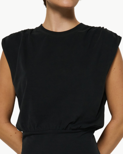 JAC MUSCLE TANK DRESS IN JET BLACK