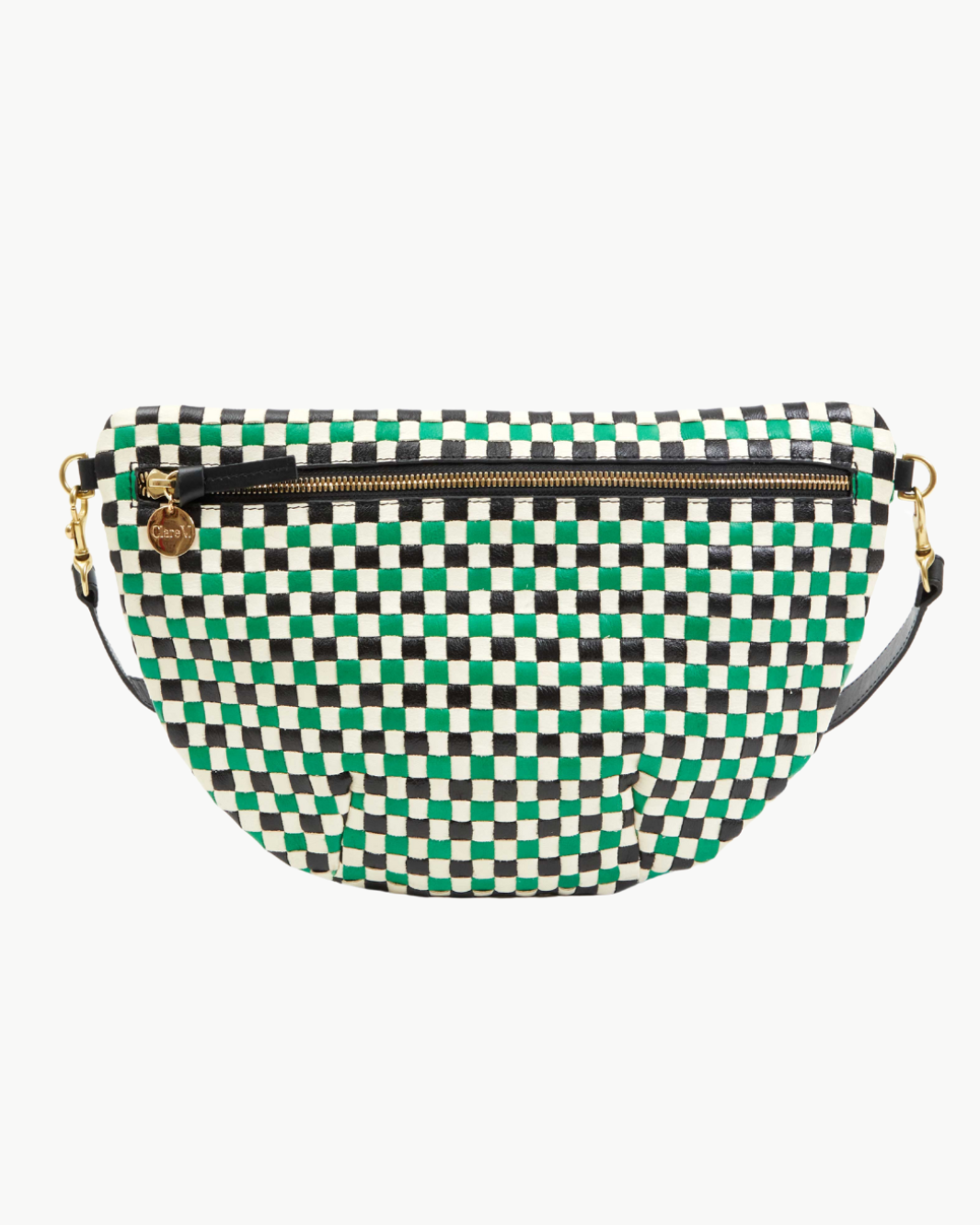 GRANDE FANNY IN GREEN APPLE MULTI WOVEN CHECKER - Romi Boutique