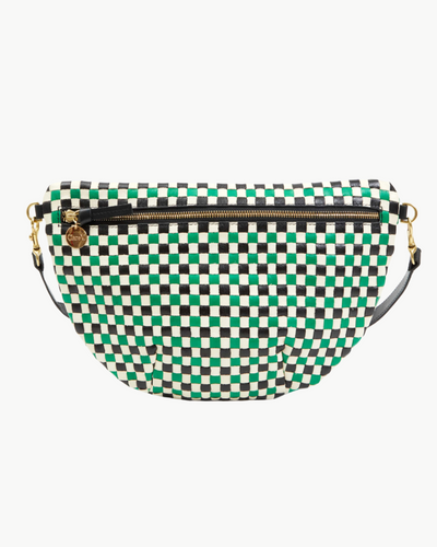 GRANDE FANNY IN GREEN APPLE MULTI WOVEN CHECKER - Romi Boutique