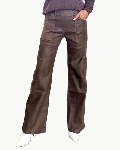 ROSE CARGO IN BROWN CROC SUEDE