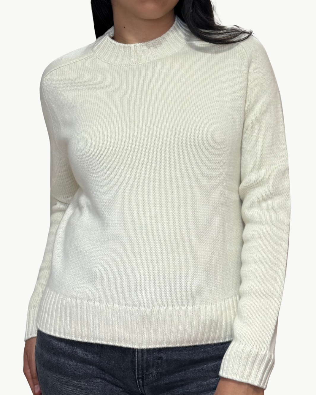 NEW JILL CASHMERE CREWNECK IN ALOE WASH