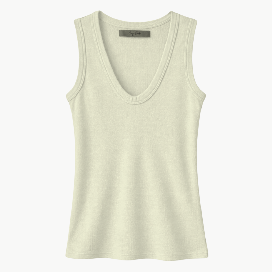 Enza Costa TEXTURED RIB SLEEVELESS U at Romi Boutique