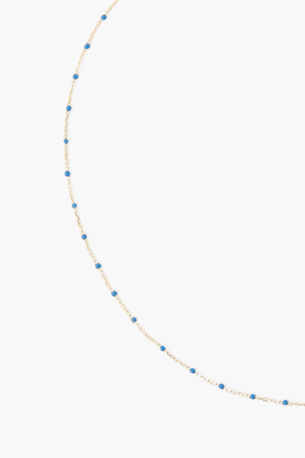 ENAMEL BEAD NECKLACE IN STONE BLUE