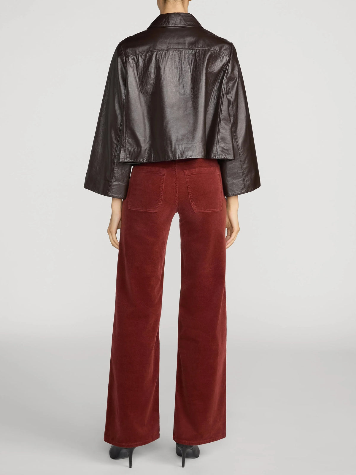 Le Slim Palazzo Modernist Pocket Corduroy Pant