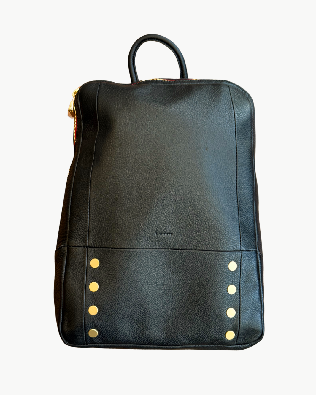 HUNTER LARGE IN BLACK/BRUSHED GOLD RED ZIP - Romi Boutique
