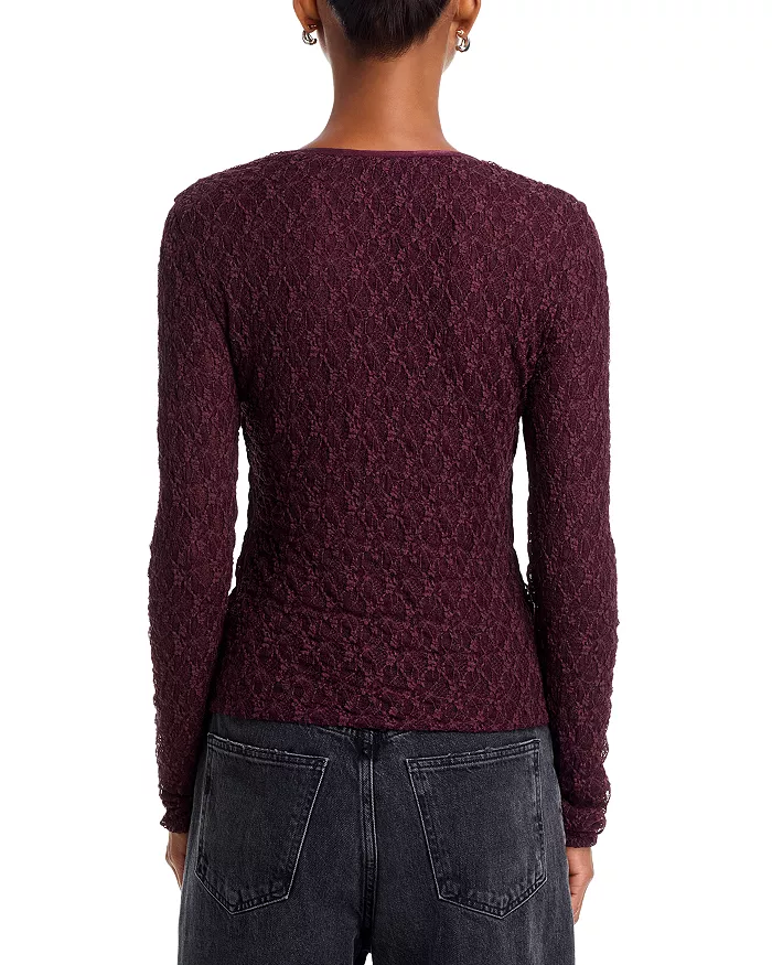 ELLIE LACE TEE IN BORD
