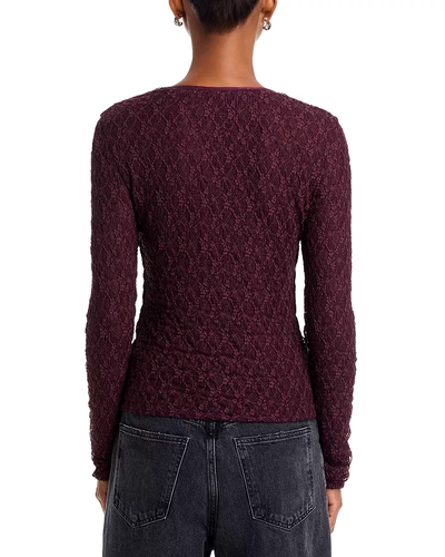 ELLIE LACE TEE IN BORD
