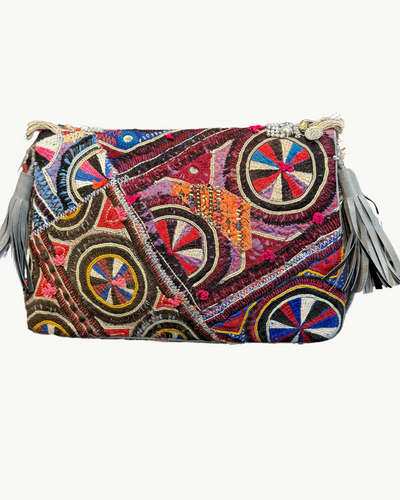 BANJARA CLUTCH IN LIGHT GREY - Romi Boutique