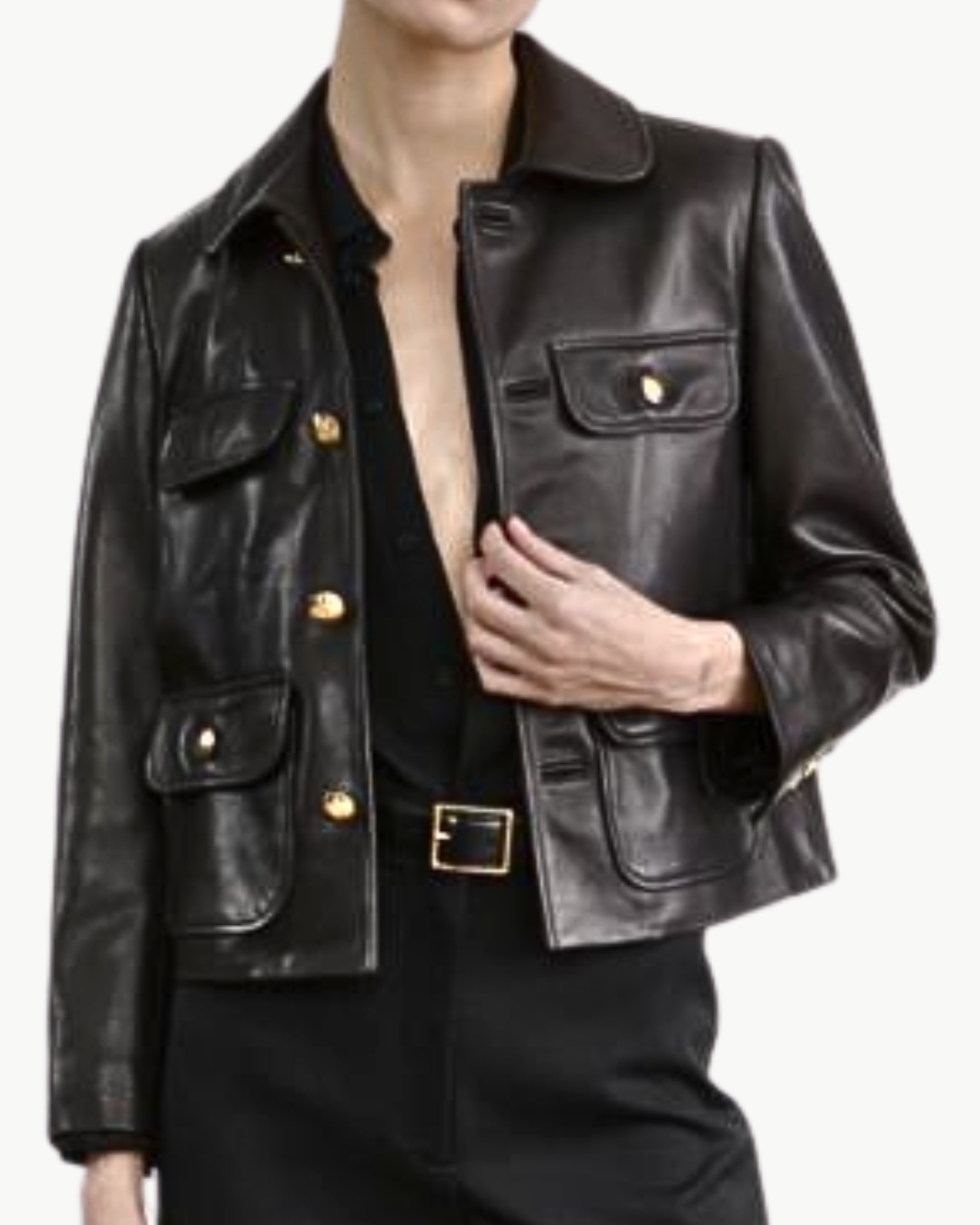 CHAMONIX LEATHER JACKET IN BLACK