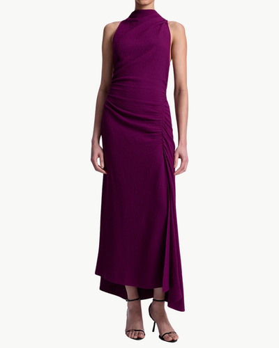 INEZ TEXTURED MIDI DRESS IN JEWEL