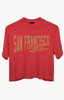 Junk Food 49ERS DUAL THREAT MOCK CROP at Romi Boutique