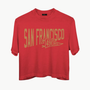 Junk Food 49ERS DUAL THREAT MOCK CROP at Romi Boutique