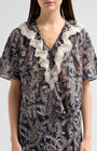 Veronica Beard Pamelis Printed Cotton Top at Romi Boutique