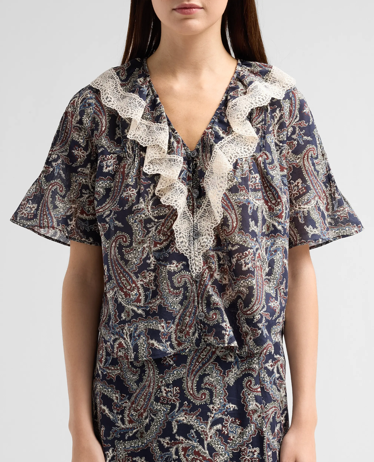 Veronica Beard Pamelis Printed Cotton Top at Romi Boutique