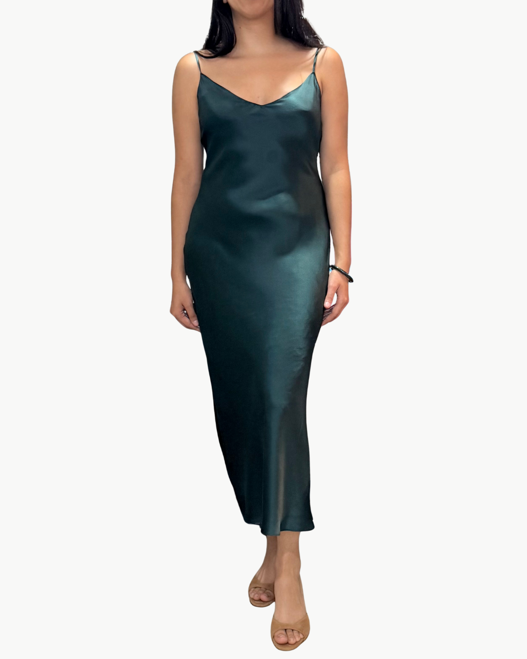 TAYLOR V-NECK BIAS CUT SILK DRESS IN SACRAMENTO