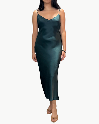 TAYLOR V-NECK BIAS CUT SILK DRESS IN SACRAMENTO