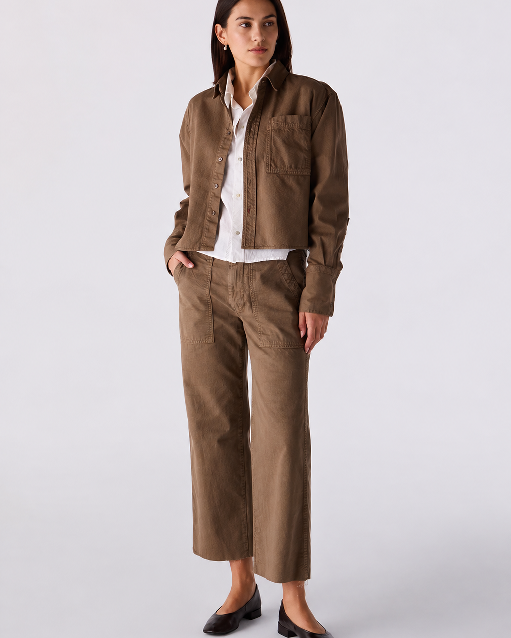 Amo Easy Army Slouch Crop Pants at Romi Boutique