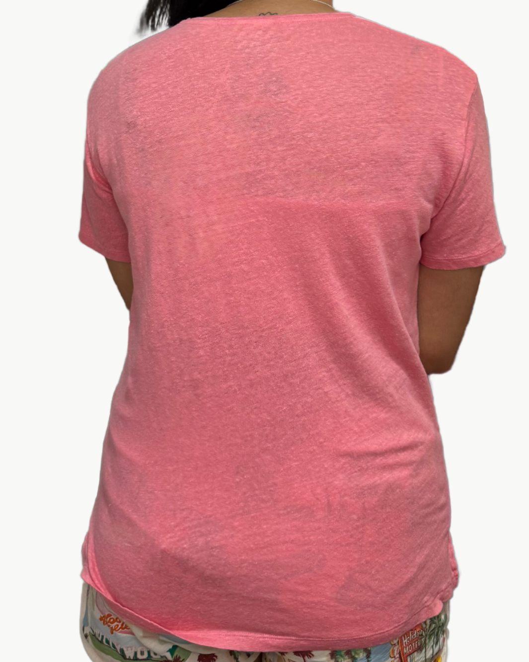 TORAMA KNIT T-SHIRT IN HIBISCUS