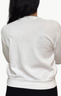 Michael Lauren EXON CREW NECK W/ EMBROIDERED STAR IN WHITE/BLACK at Romi Boutique