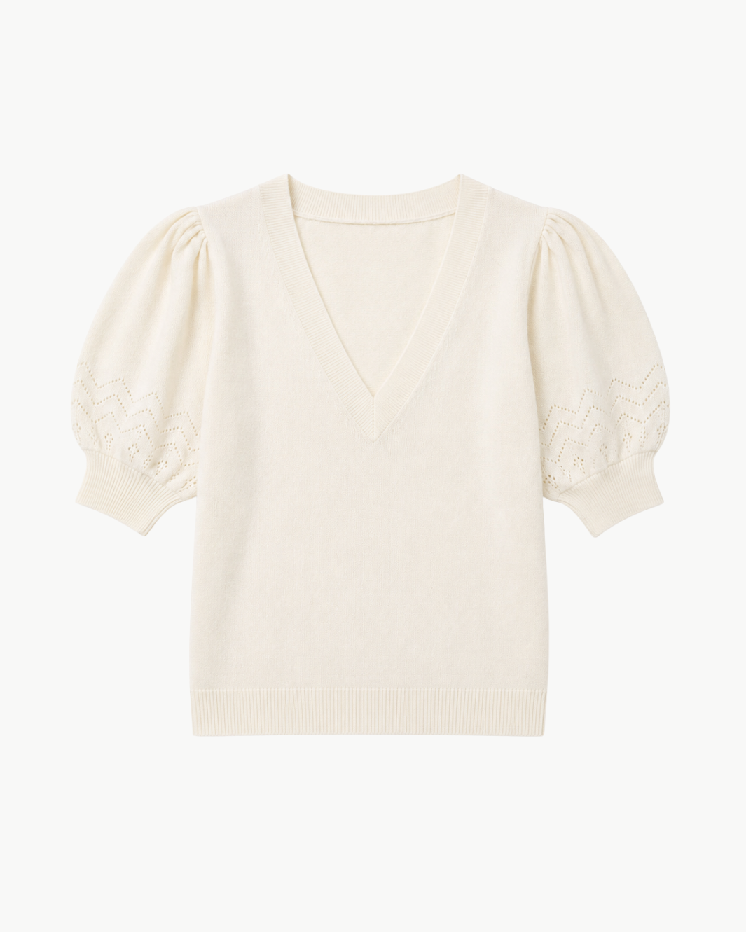 Reina Puff Cashmere Top