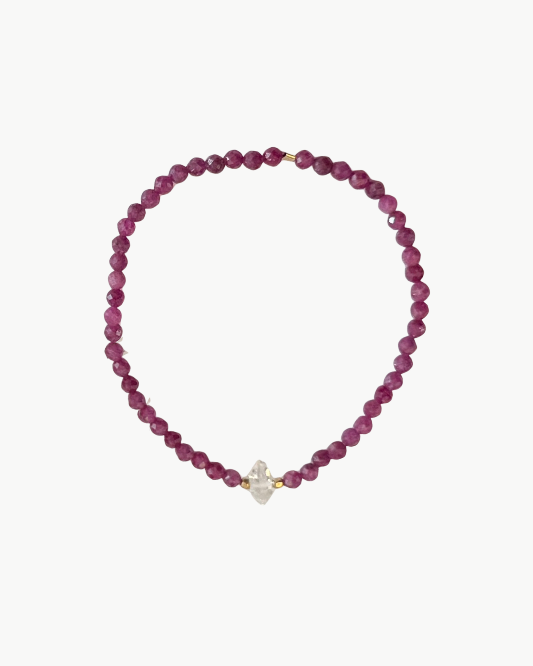 BEADED BRACELET IN DARK CERISE