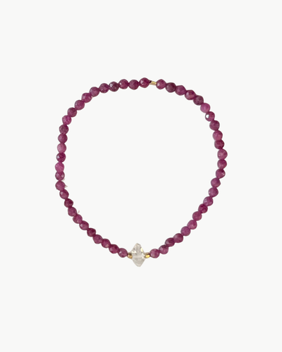 BEADED BRACELET IN DARK CERISE