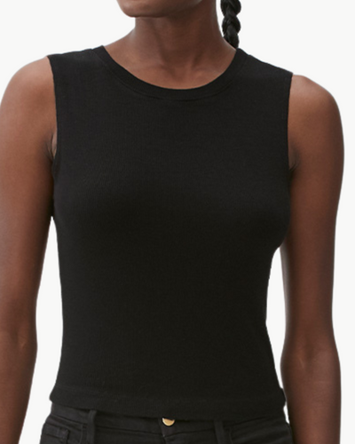 JORGI CROP CREW TANK IN BLACK