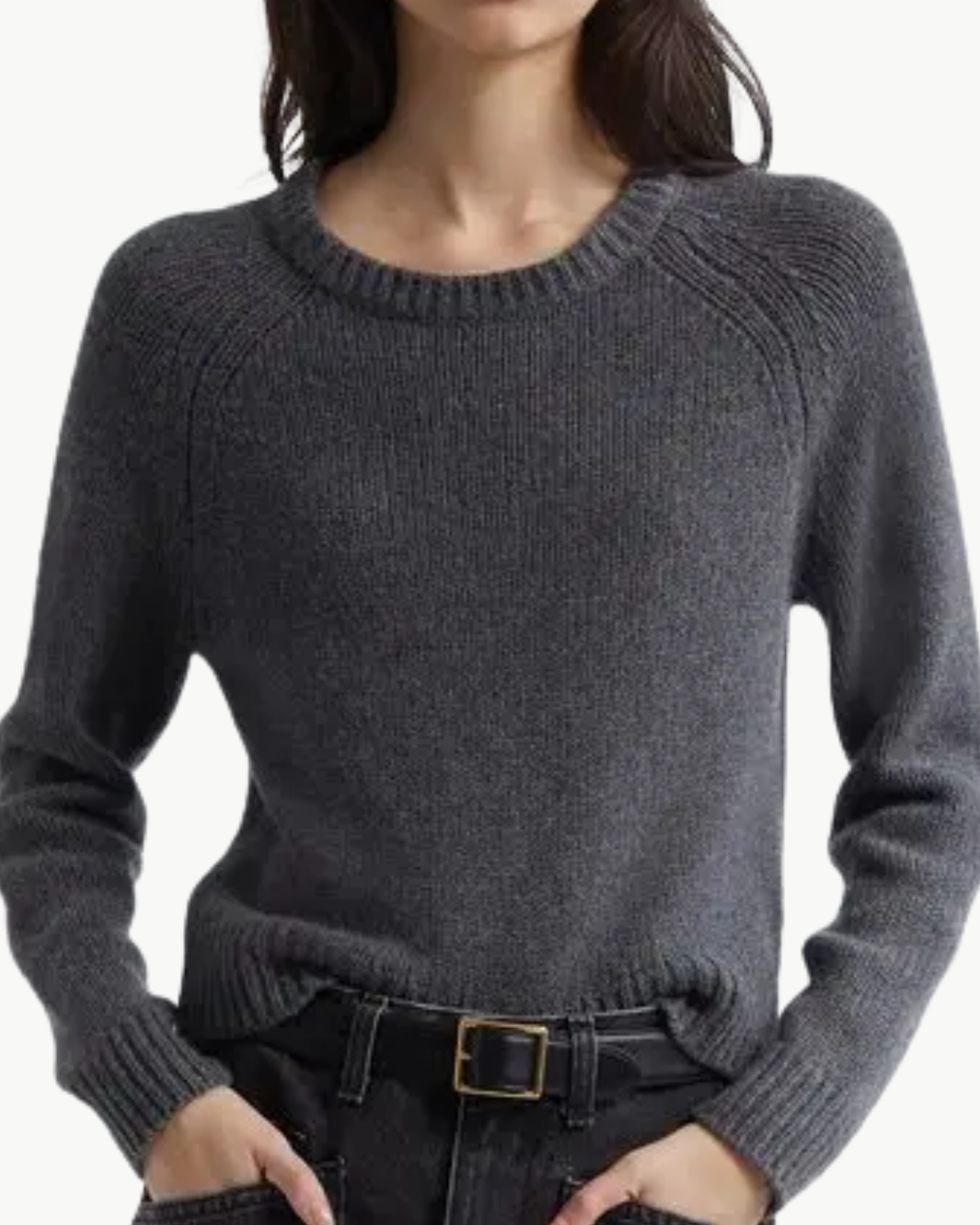 LAUREL SWEATER IN DARK CHARCOAL MELANGE