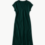 Inez Draped V-Neck Silk Dress