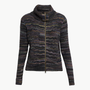 Space Dye Basketweave Zip Front Jacket