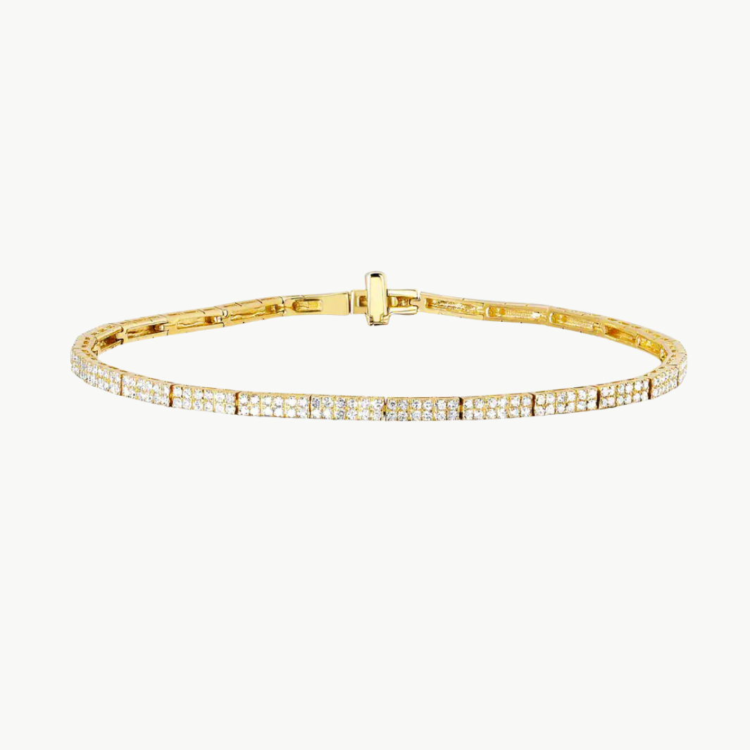 Diamond Double Row Eternity Bracelet