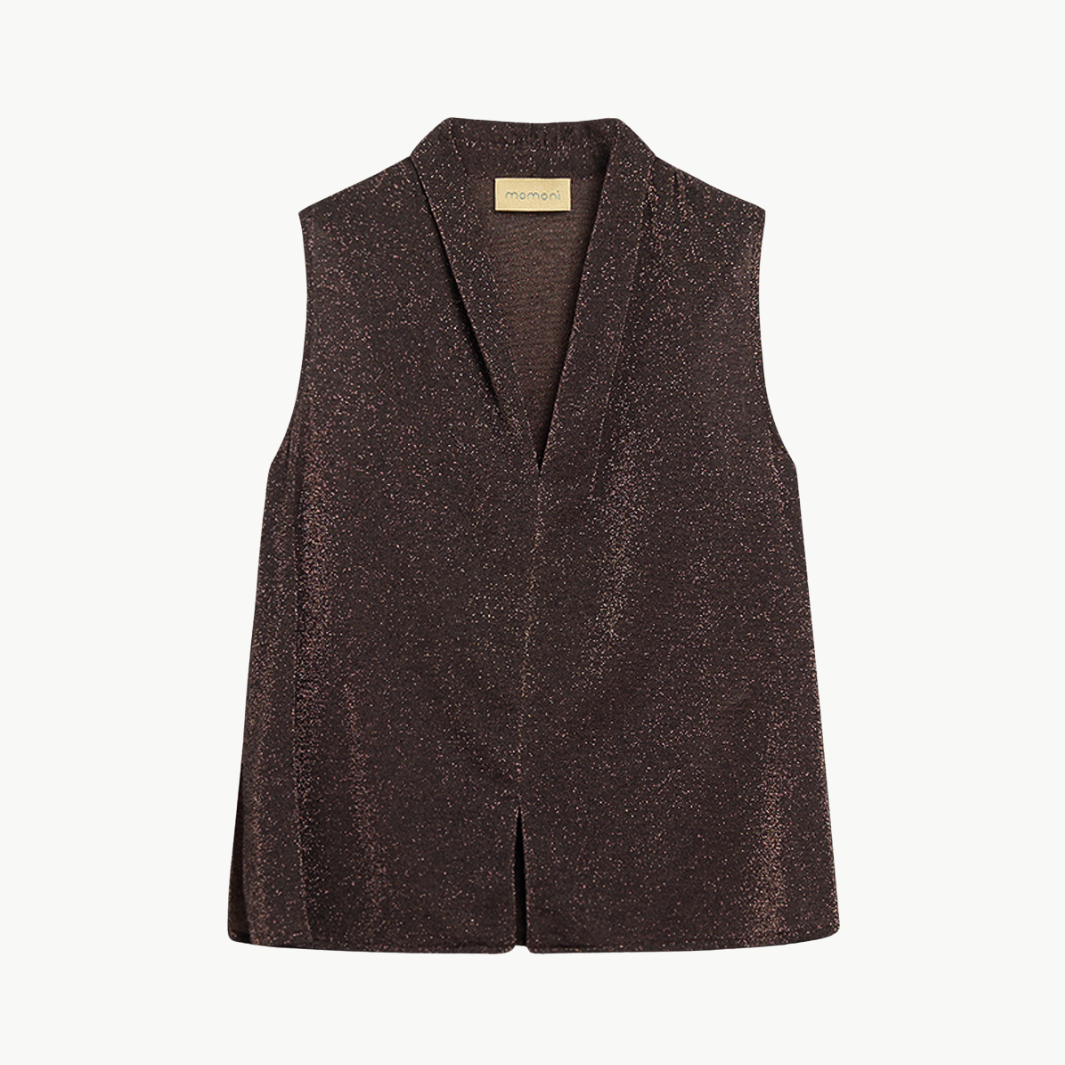 Kiri Bis Wide-Shoulder Sleeveless Top