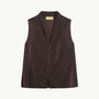 Kiri Bis Wide-Shoulder Sleeveless Top