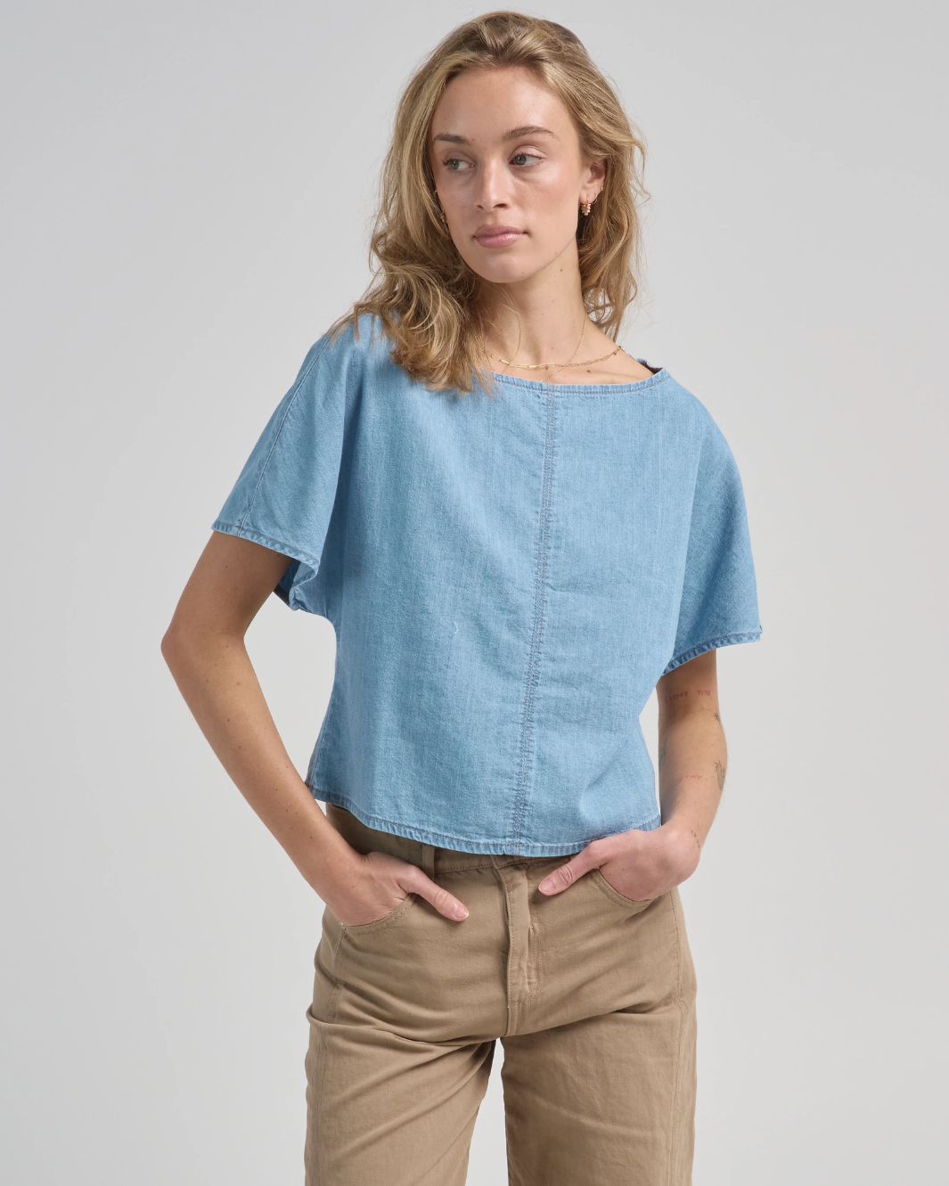 TWP SIMPLE T DENIM at Romi Boutique