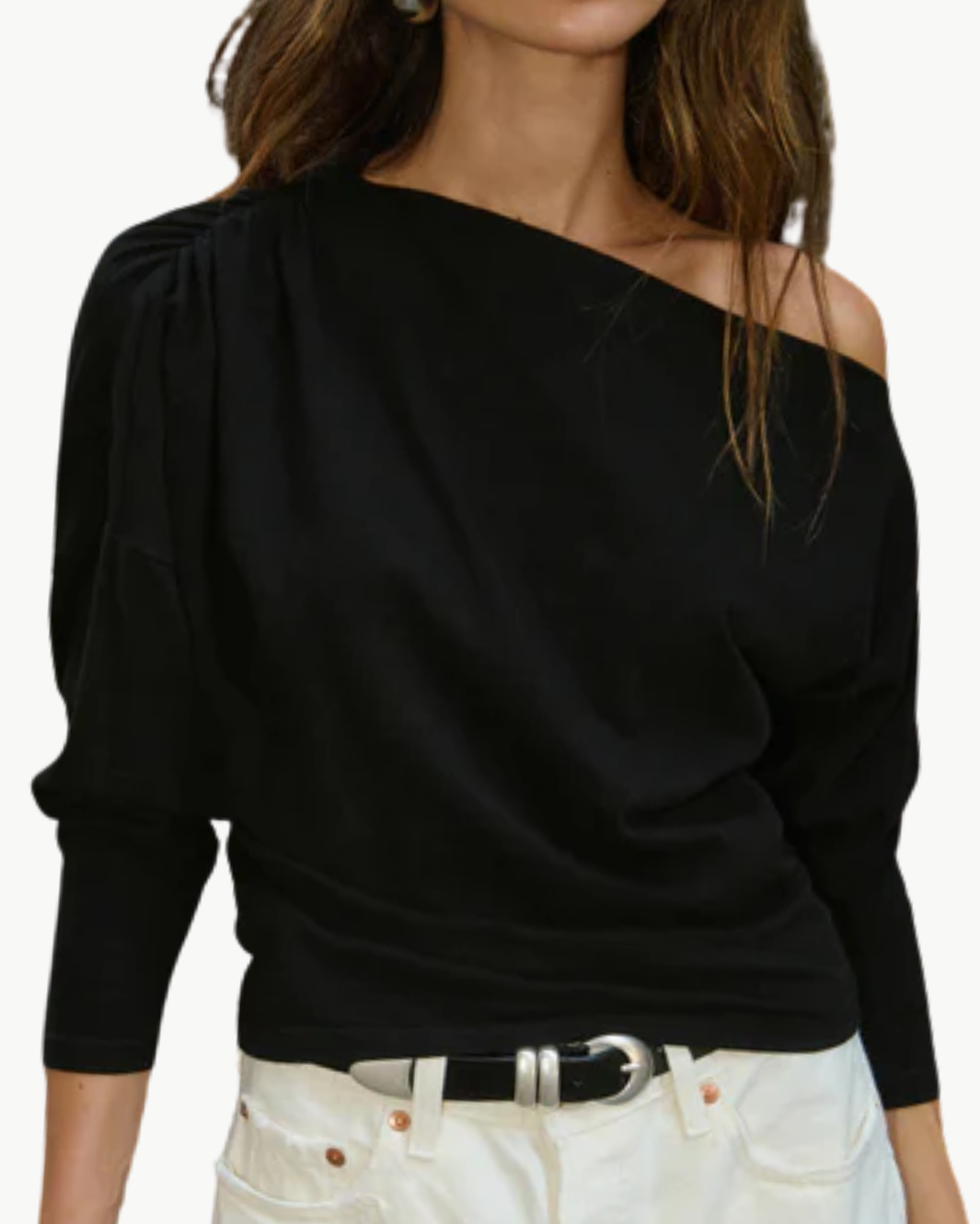 PIETRA OFF SHOULDER TOP IN JET BLACK - Romi Boutique