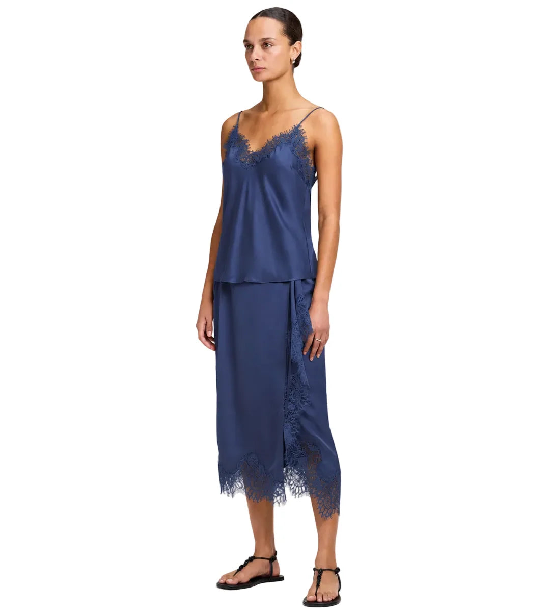 Annabelle Satin and Lace Camisole Top